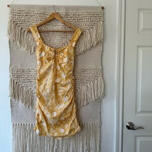 Louna Yellow Printed Mini Dress